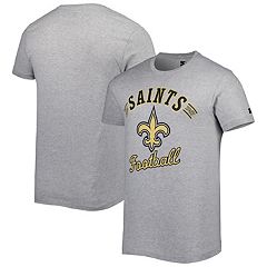 Men's Nike Heathered Charcoal/Black New Orleans Saints Tri-Blend Raglan Athletic Long Sleeve Fashion T-Shirt Size: Extra Large