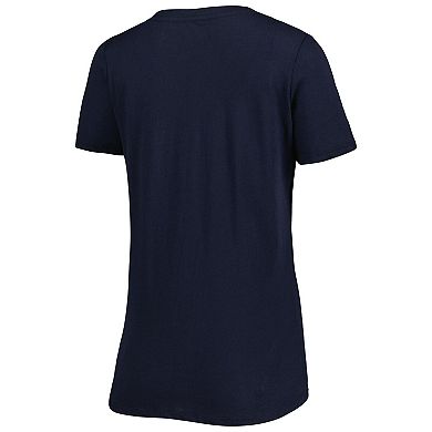 Women's New Era Navy Tennessee Titans Ink Dye Sideline V-Neck T-Shirt