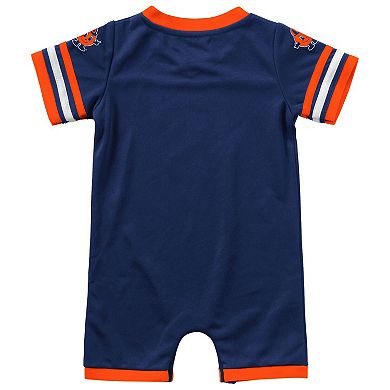 Newborn & Infant Colosseum Navy Syracuse Orange Bumpo Football Romper