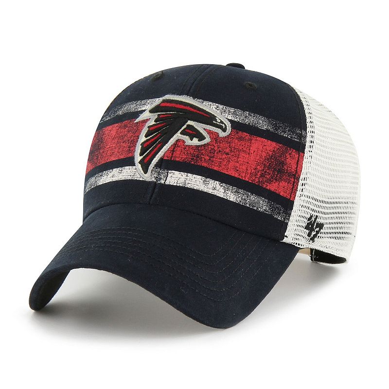 Mens 47 Black/White Atlanta Falcons Interlude MVP Trucker Snapback Hat