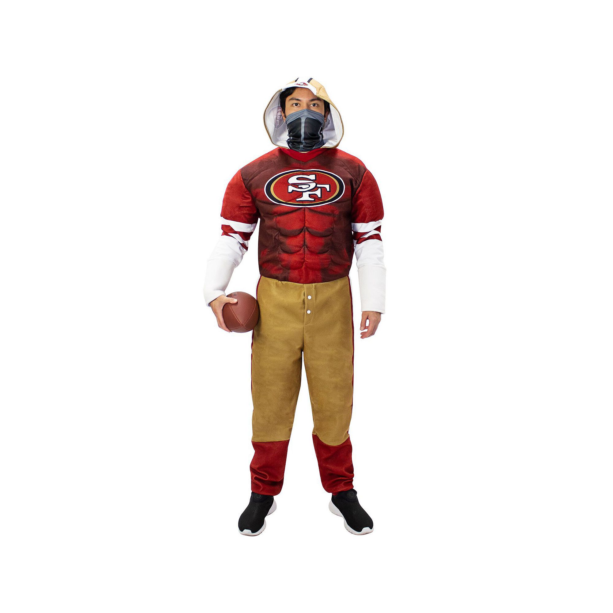 Mens Scarlet San Francisco 49ers Game Day Costume, Size: XL, Red