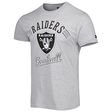 Men's Starter Heathered Gray Las Vegas Raiders Prime Time T-Shirt