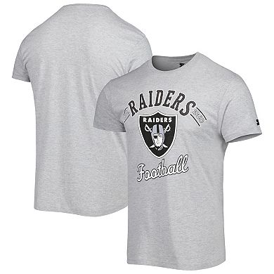 Men's Starter Heathered Gray Las Vegas Raiders Prime Time T-Shirt