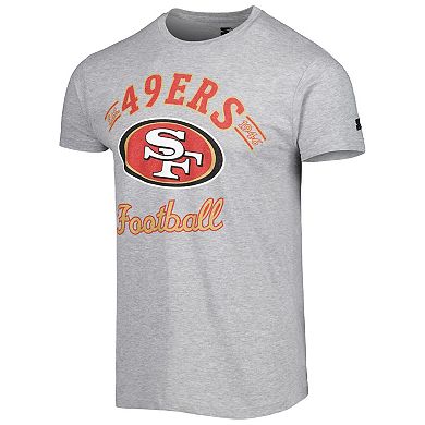 Men's Starter Heathered Gray San Francisco 49ers Prime Time T-Shirt