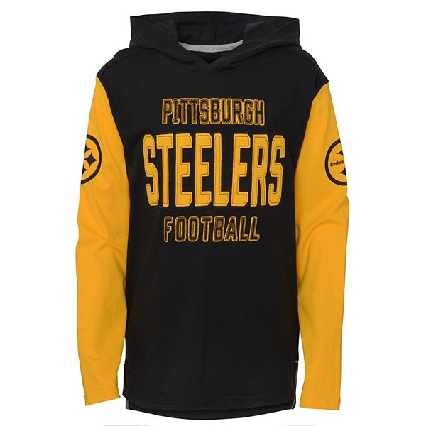 Pittsburgh steelers embroidered 4x black crewneck sweatshirt 4x 