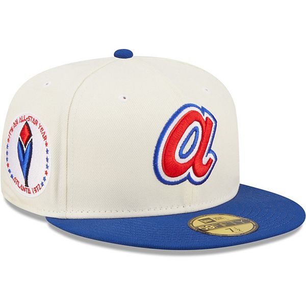 Men's New Era White/Royal Atlanta Braves Cooperstown Collection 1972 MLB All-Star  Game Chrome 59FIFTY Fitted Hat