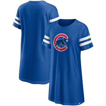 Women's Fanatics Branded Royal Chicago Cubs Iconic Mesh Dress