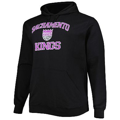 Men's Black Sacramento Kings Big & Tall Heart & Soul Pullover Hoodie