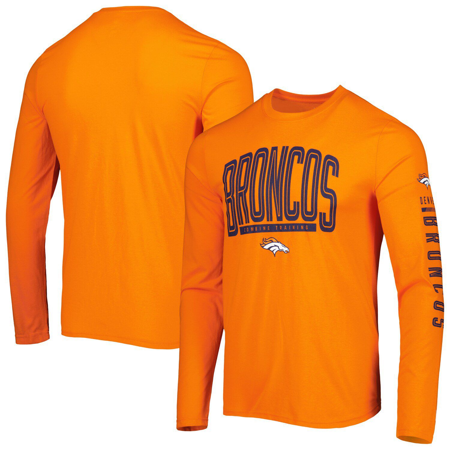 Men's Starter Orange/White Denver Broncos Halftime Long Sleeve T-Shirt Size: Medium