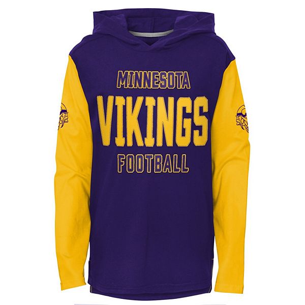 Minnesota Vikings Hoodie Youth Size XL (18-20) Yellow Hooded