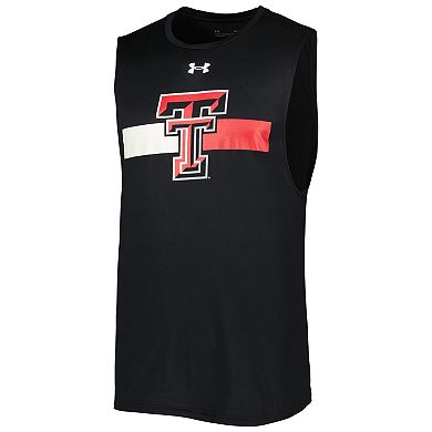 Men's Under Armour Black Texas Tech Red Raiders Logo Striped Tech ...