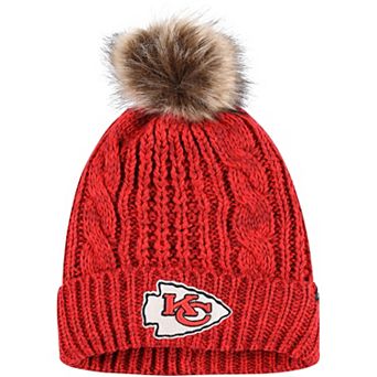 Women's '47 Red Kansas City Chiefs Logo Meeko Cuffed Knit Hat with Pom