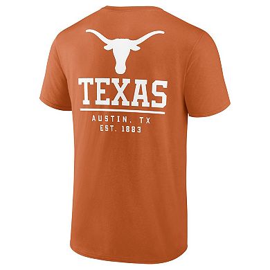 Men's Fanatics Branded Texas Orange Texas Longhorns Game Day 2-Hit T-Shirt