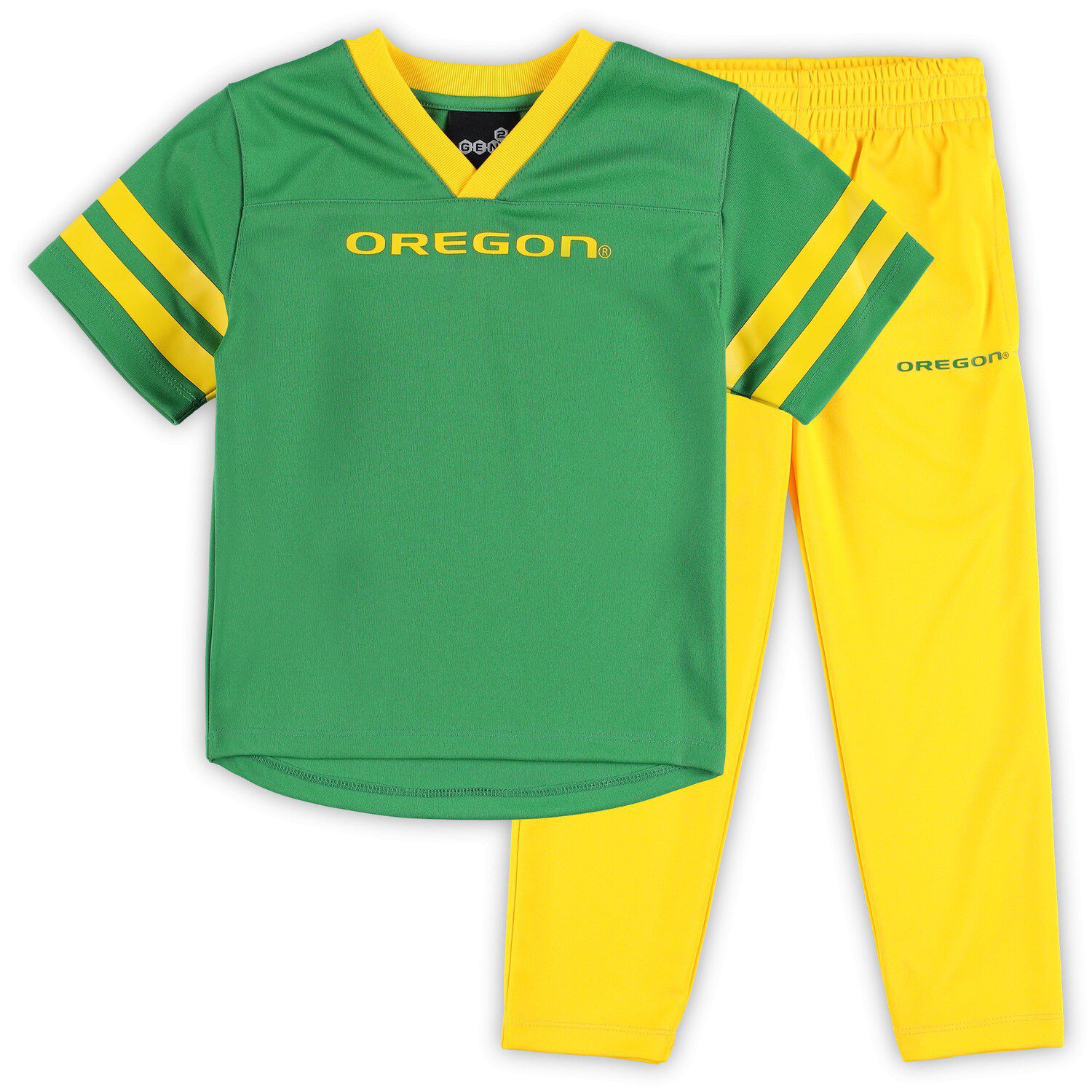 Lids Oregon Ducks Women's Ombre Long Sleeve Dip-Dyed Spirit Jersey - Green