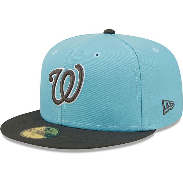 Men's New Era Light Blue/Charcoal Washington Nationals Two-Tone Color Pack  59FIFTY Fitted Hat