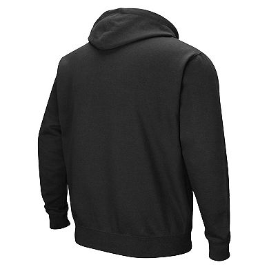 Men's Colosseum Black Pitt Panthers Arch & Team Logo 3.0 Pullover Hoodie