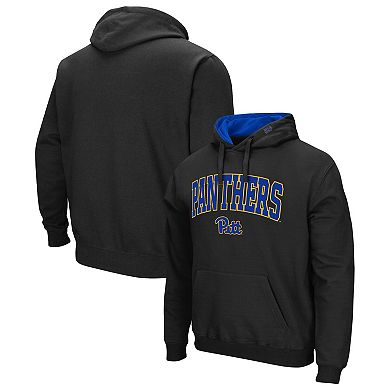 Men's Colosseum Black Pitt Panthers Arch & Logo 3.0 Pullover Hoodie