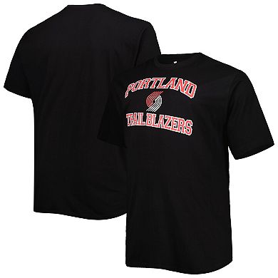 Men's Black Portland Trail Blazers Big & Tall Heart & Soul T-Shirt