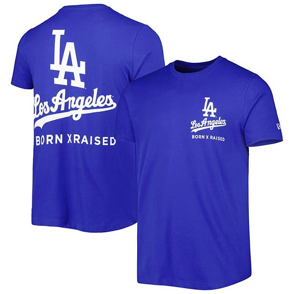 Men's New Era Born x Raised Royal Los Angeles Dodgers Heavyweight T-Shirt