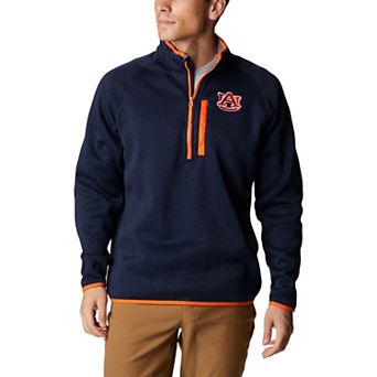 Men's Columbia Navy Auburn Tigers Canyon Point Omni-Shield Raglan Half-Zip Top