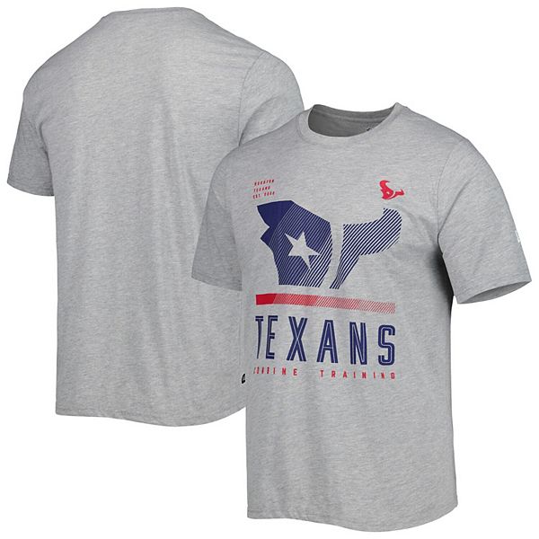 Men's New Era Gray Houston Texans Training Camp Raglan T-Shirt