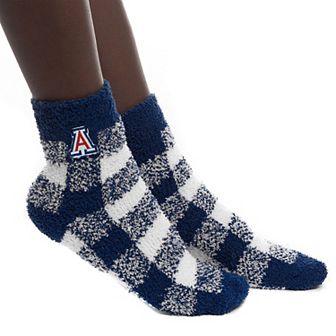 Women's ZooZatz Arizona Wildcats Fuzzy Buffalo Check Crew Socks