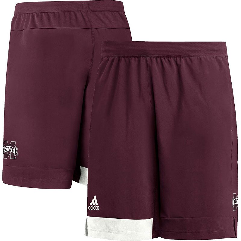 Mens adidas Maroon Mississippi State Bulldogs Training Shorts, Size: Small