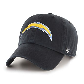 Men's '47 Black Los Angeles Chargers Clean Up Alternate Adjustable Hat
