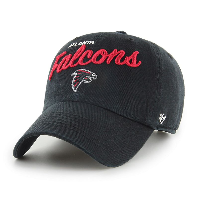 Womens 47 Black Atlanta Falcons Phoebe Clean Up Adjustable Hat, FAL Black