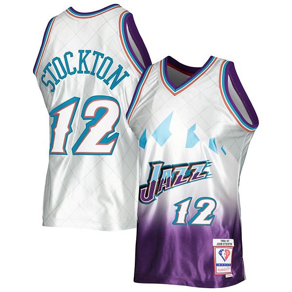 Mitchell & Ness 75th Platinum Swingman John Stockton Utah Jazz 1996-97 Jersey