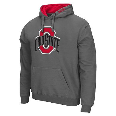 Men's Colosseum Charcoal Ohio State Buckeyes Arch & Logo 3.0 Pullover Hoodie