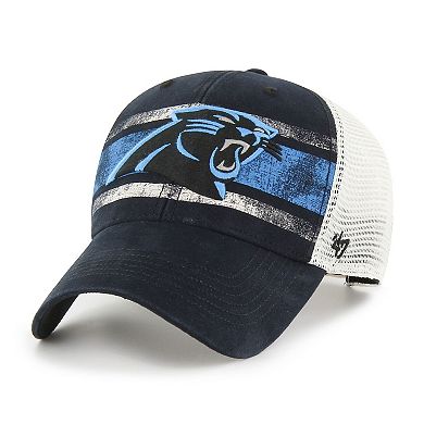 Men's '47 Black/White Carolina Panthers Interlude MVP Trucker Snapback Hat