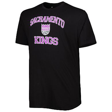 Men's Black Sacramento Kings Big & Tall Heart & Soul T-Shirt