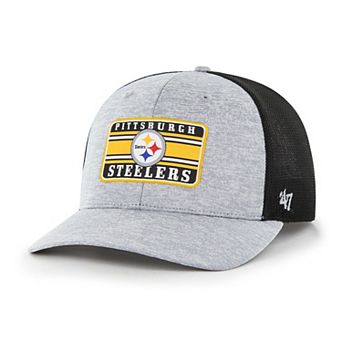 Men's '47 Heathered Gray/Black Pittsburgh Steelers Motivator Flex Hat