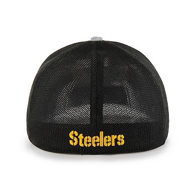 Men's '47 Heathered Gray/Black Pittsburgh Steelers Motivator Flex Hat