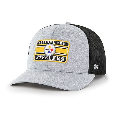 Men's '47 Heathered Gray/Black Pittsburgh Steelers Motivator Flex Hat