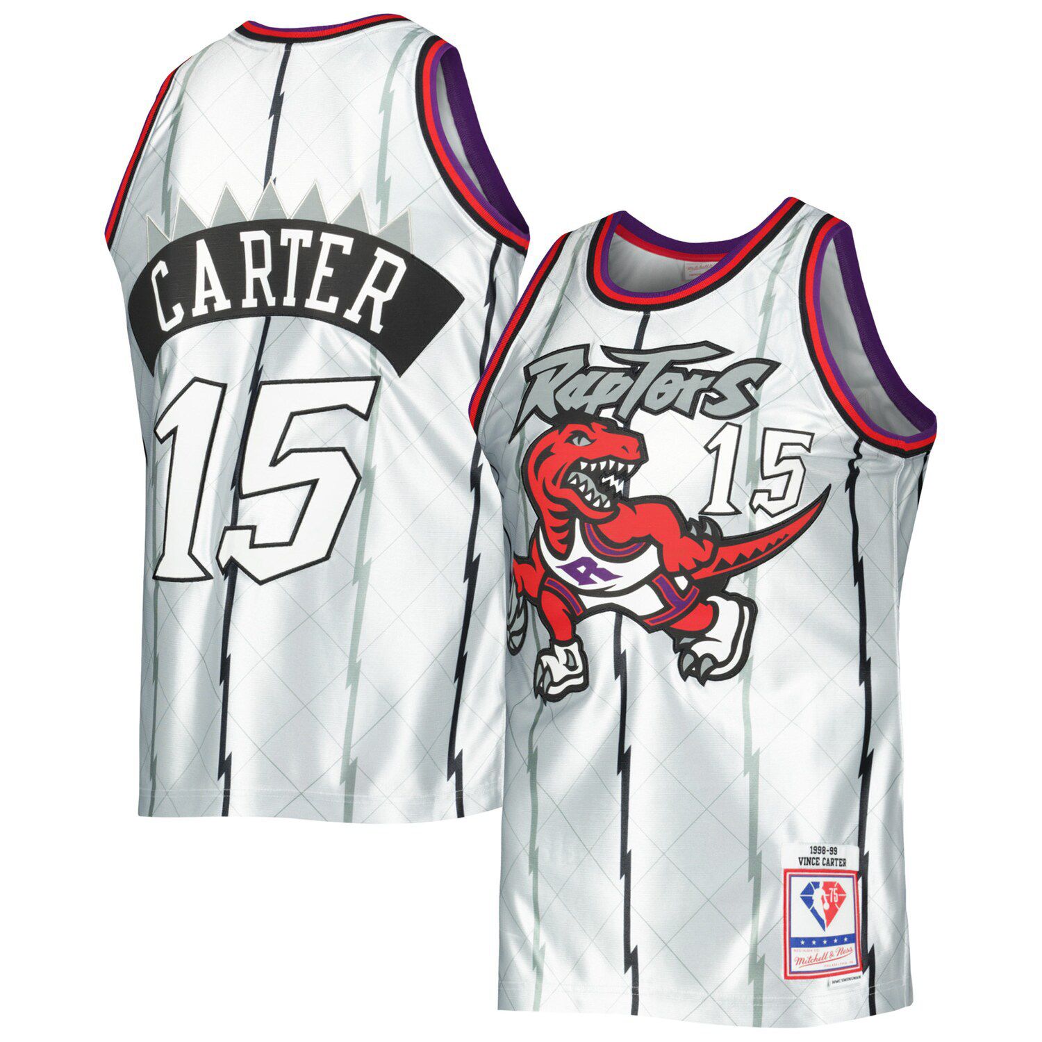 Men's Mitchell & Ness Tracy McGrady Purple Toronto Raptors 1998/99 Galaxy Swingman Jersey Size: Large