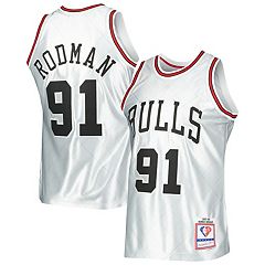  Dennis Rodman Chicago Bulls White Youth 8-20 Hardwood