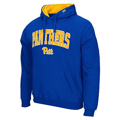Men's Colosseum Royal Pitt Panthers Arch & Logo 3.0 Pullover Hoodie