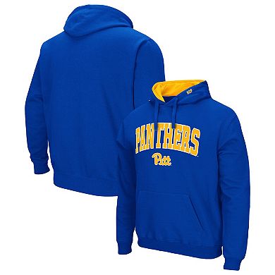 Men's Colosseum Royal Pitt Panthers Arch & Logo 3.0 Pullover Hoodie