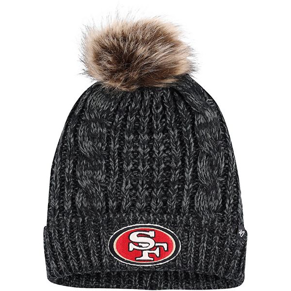 Women's Sh*t That I Knit White San Francisco 49ers Team Logo Cuffed Knit  Hat with Pom