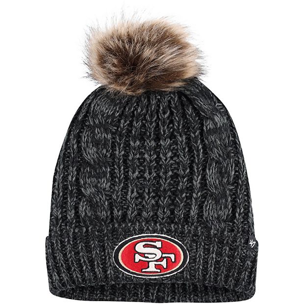 Women's '47 Black San Francisco 49ers Logo Meeko Cuffed Knit Hat