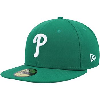 Men's New Era Kelly Green Philadelphia Phillies Logo White 59FIFTY