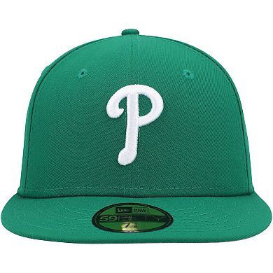 Men's New Era Kelly Green Philadelphia Phillies White Logo 59FIFTY Fitted Hat
