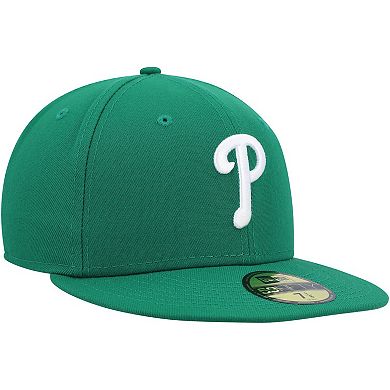 Men's New Era Kelly Green Philadelphia Phillies White Logo 59FIFTY Fitted Hat