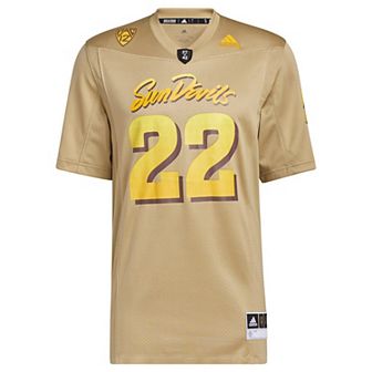 Men's adidas #22 Cream Arizona State Sun Devils Premier Strategy Jersey
