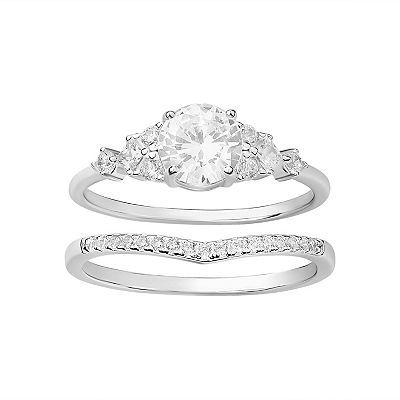 Beautiful and Unique Sterling offers Silver Cubic Zirconia Cluster Ring