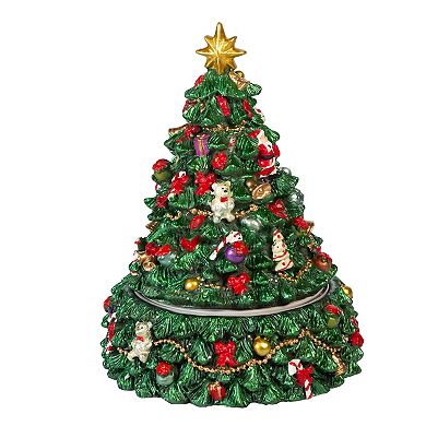 Kurt Adler Revolving Christmas Tree Music Table Decor