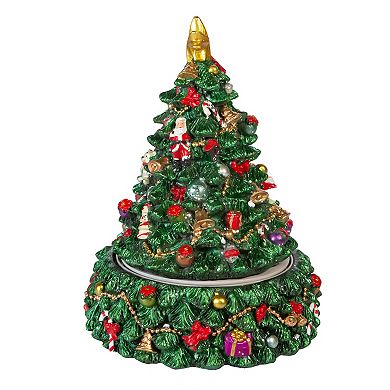 Kurt Adler Revolving Christmas Tree Music Table Decor