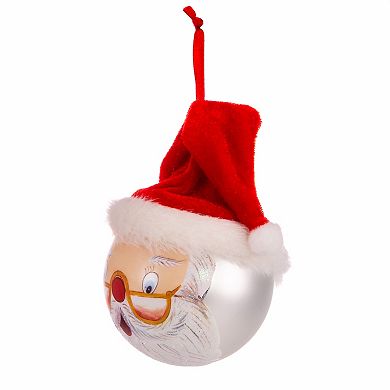 Kurt Adler Painted Santa Face Ball Christmas Ornament